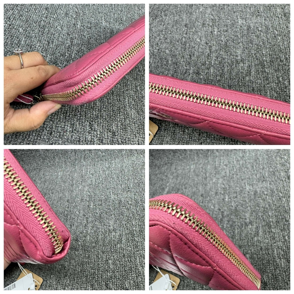 100% Authentic CHANEL Pink Leather Wallet - Picture 8 of 14